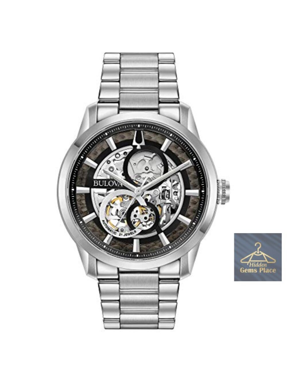 Men's Classic Sutton Automatic Stainless Steel Skeleton Watch
